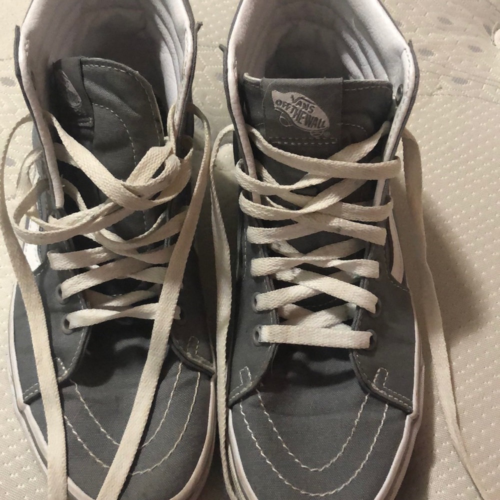 Gray high top vans